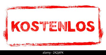 Roter Schablonenrahmen: Kostenloses deutsches Banner Stockfoto