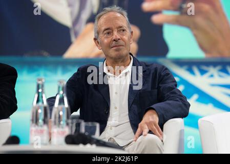 Jean-Francois Clervoy, der französische Astronaut der Europäischen Weltraumorganisation, nimmt am 21. September 2022 am Internationalen Astronautischen Kongress 73. im Pariser Kongresszentrum Teil. Foto von Quentin Veuillet/ABACAPRESS.COM Stockfoto