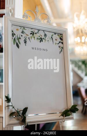 Sitzplatte für Restaurantgäste Stockfoto