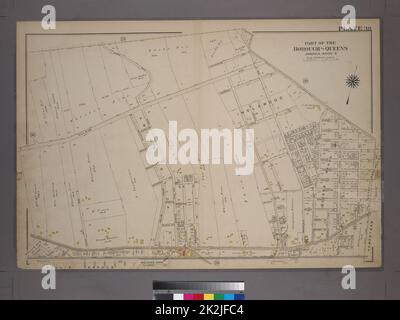 Kartographie, Karten, Katasterkarten. 1909. Lionel Pincus und Prinzessin Firyal Map Division. Queens (New York, N.Y.), New York (N.Y.), Immobilien Platte 38: Begrenzt durch Hillside Avenue, Rocky Hill Road, Hamilton Avenue, Jersey Turnpike, & Hempstead und Jamaica Plank Road. Teil des Borough of Queens, Jamaica, ward 4. Stockfoto