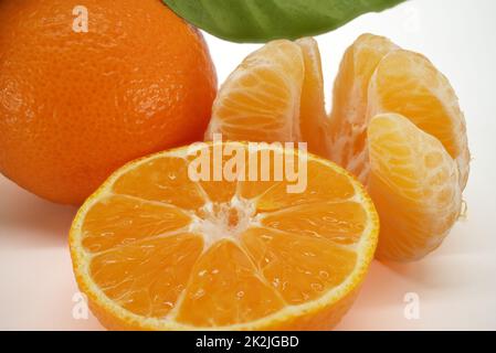 Mandarinen-Orange, Mandarinen- oder Clementinen-Früchte Stockfoto