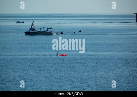 ATLAS ELEKTRONIK, AEUK, Underwater Weapons, Portland Harbour Stockfoto