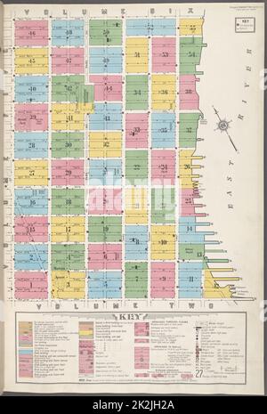 Kartografisch, Karten. 1910. Lionel Pincus und Prinzessin Firyal Map Division. Feuerversicherung , New York (Staat), Immobilien , New York (Staat), Städte und Gemeinden , New York (Staat) Schlüssel Stockfoto