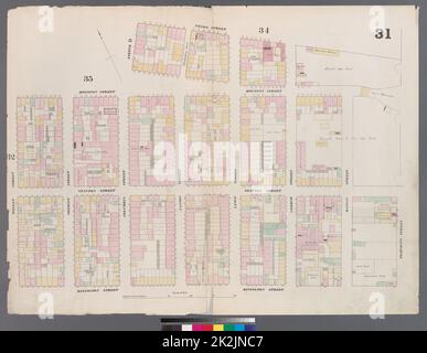 Kartografisch, Karten. 1857 - 1862. Lionel Pincus und Princess Firyal Map Division. Manhattan (New York, N.Y.), Immobilien , New York (Bundesstaat) , New York Platte 31: Karte begrenzt durch Houston Street, Avenue D, 3. Street, East Street, Rivington Street, Willett Street Stockfoto