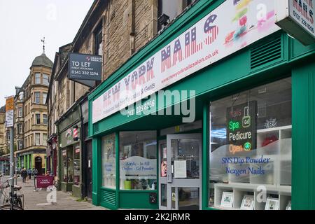 Edinburgh Schottland, Großbritannien 22. September 2022. Allgemeine Ansicht New York Nails, Home Street, Tollcrosscredit sst/alamy Live Nachrichten Stockfoto