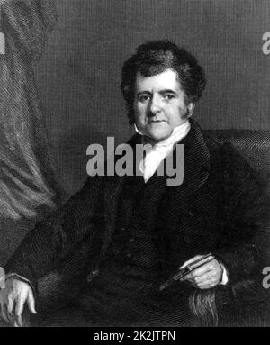 Richard Bright (1789-1858) englischer Arzt, geboren in Bristol. Er beschrieb den Zustand der Nieren, der als Bright's Disease bekannt ist. Gravur c1830. Britische Medizin Stockfoto