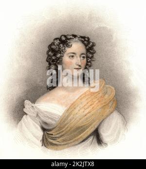 Harriet Constance Smithson (1800-1854) irische Schauspielerin. 1827 trat sie in Paris als Ophelia 'Hamlet' und Julia in 'Romeo und Julia' auf, als der französische Komponist Hector Berlioz sich in sie verliebt hatte. Sie heirateten 1833 und trennten sich 1841. Stich veröffentlicht 1819. Stockfoto