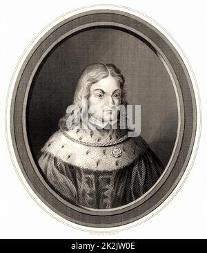 Friedrich III. von Sachsen, der Weise (c) 1463-1525 Schutzpatron der Martin Luther und Verfechter der protestantischen Reformation. Gravur von 'Martyrologia" von John Mason, London, 1851. Stockfoto