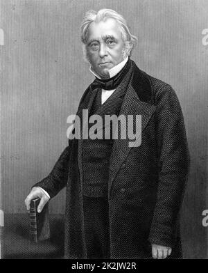 Thomas Babington Macaulay, lst Baron Macaulay (1800-1859) englischer Historiker, Dichter und Whig-Politiker, geboren in Leicester. Autor von „History of England from the Accession of James II“ (1848) und „Lays of Ancient Rome“ (1842). Gravur c1870. Stockfoto