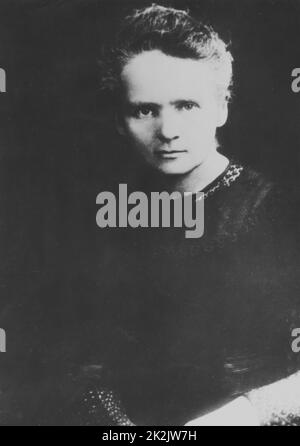 Marie Curie (1867-1934) in Polen geborenen französischen Physiker. Award Nobelpreis für Physik gemeinsam mit ihrem Ehemann, Pierre, und Henri Becquerel für die Arbeit an Radioaktivität (1903) und allein für Chemie 1911 für die Isolierung von reinem Radium. Stockfoto