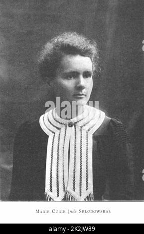 Marie Sklodowska Curie (1867-1934) Polen geborenen französischen Physiker. Aus einem Bild veröffentlicht 1910 Stockfoto