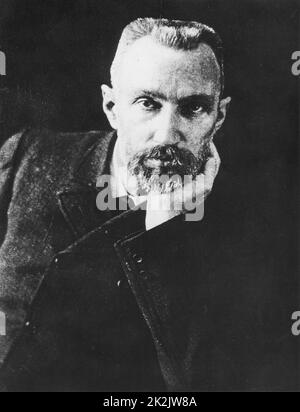 Pierre Curie (1859-1906), französischer Chemiker, Ehemann von Marie Curie. 1903 Nobelpreis für Physik mit Marie und Henri Becquerel für die Arbeit an Radioaktivität. Marie's Favorit Foto von Pierre. Stockfoto