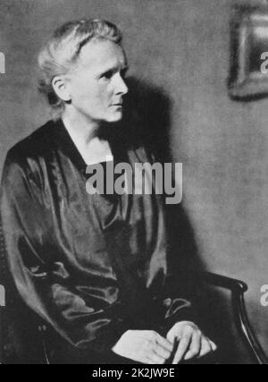 Marie Curie (1867-1934) Polen geborenen französischen Physiker im Jahr 1929. Stockfoto
