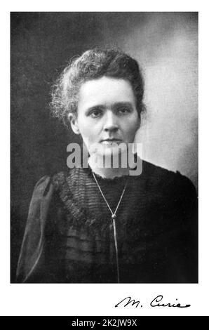 Marie Curie (1867-1934) Polen geborenen französischen Physiker. Bild veröffentlicht 1917 Stockfoto