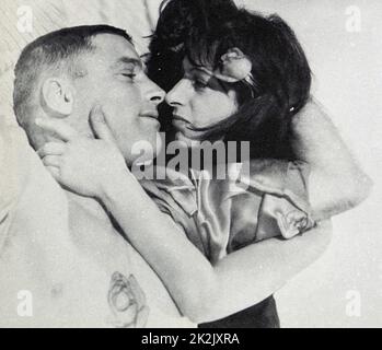 Foto von Anna Magnani (1908-1973), einem Italienischen Bühnen- und Filmschauspielerin, und Burt Lancaster (1913-1994) ein US-amerikanischer Schauspieler. Vom 20. Jahrhundert Stockfoto