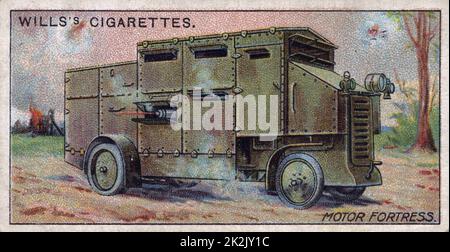 Militärische Motoren Serie, 1916: British Motor Festung. Stockfoto