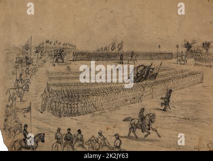Überblick über die Army of the Potomac 1836. Stockfoto