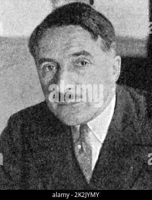 Raoul Dautry (1880-1951) französischer Politiker und Ingenieur. Direktor der Staatsbahnen 1928-38, Rüstungsminister 1939-1940. 1944 von de Gaulle zum Minister für den Wiederaufbau ernannt, dann zum Direktor der französischen Atomenergiebehörde. Stockfoto