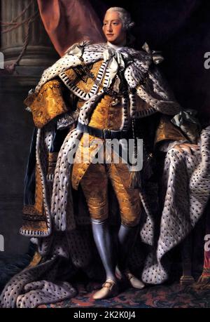 Allan Ramsay English School King George III (in Krönungsroben) 1761 Öl auf Leinwand (147,3 x 106,7 cm) London, National Portrait Gallery Stockfoto