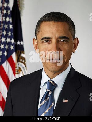 Offizielles Porträt von US-Präsident Barack Obama im Jahr 2010 Stockfoto