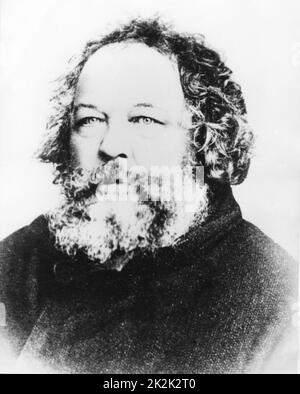 Michail Bakunin, russischer Philosoph und Theoretiker des libertären Sozialismus. Porträt in 1867 Stockfoto