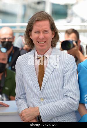 Wes Anderson Fotocall des Films 'The French Dispatch' 74. Cannes Film Festival 13. Juli 2021 Stockfoto