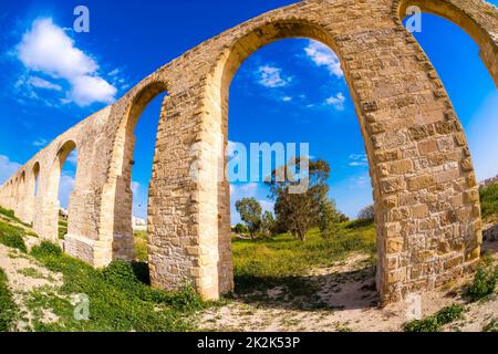 Kamares Aqueduct, Larnaca, Zypern Stockfoto