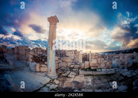 Kourion Ruinen. Distrikt Limassol, Zypern Stockfoto