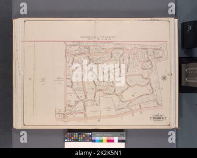 Kartografisch, Karten. 1901. Lionel Pincus und Prinzessin Firyal Map Division. Queens (New York, New York) Queens, V. 1, doppelseitige Platte Nr. 13; Teil von Jamaika, ward 4; Karte begrenzt durch Pueblo Ave., Dunton Ave., Foothill Ave., Flushing Rd Stockfoto