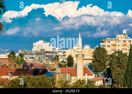 Panoramablick auf die Altstadt von Limassol. Zypern Stockfoto