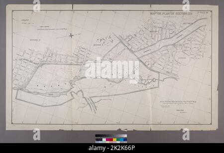 New York (New York). Topographisches Büro. Kartografisch, Karten. 1892 - 1895. Lionel Pincus und Princess Firyal Map Division. Bronx (New York, New York) Karte oder Plan von Abschnitt 28. Begrenzt durch Southern Boulevard, E. 200. Street, Jerome Avenue, Gun Hill Road und Webster Avenue. Abschnitt 28 der letzten Karten und Profile, der Stationen 23. und 24.. Stockfoto