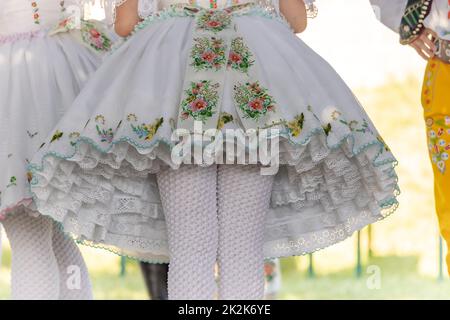 Detail der Tracht, Rakvice, Südmähren, Tschechische Republik Stockfoto