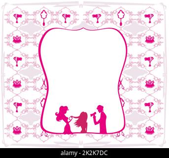 Friseursalon Karte Stockfoto