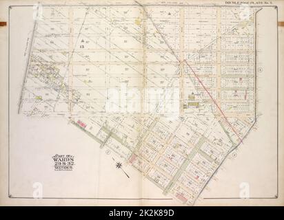 E.B. Hyde & Co. Kartografisch, Karten. 1916. Lionel Pincus und Prinzessin Firyal Map Division. Brooklyn (New York, N.Y.), Immobilien , New York (Bundesstaat) , New York, Maps Brooklyn, Vol. 2, Double Page Plate No. 3; Part of Wards 29 & 32, Sektion 15; Map bounded by E. New York Ave., E. 98. St.; including Church Ave., E. 52. St., Remsen Ave Stockfoto