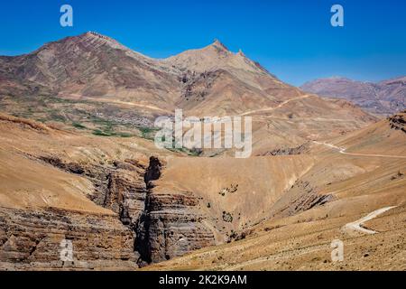 Blick auf Spiti Tal im Himalaya Stockfoto