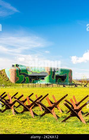 Grenzbunker in Satov, Südmähren, Tschechische Republik Stockfoto