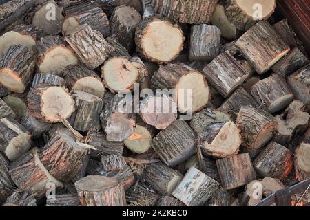 Holzstapel Closeup Stockfoto