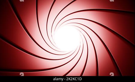 Drehkörper-Hintergrund. Rote Farbtöne. 3D Abbildung Stockfoto