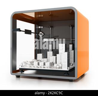 Architekturmodell gedruckt in einem 3D-Drucker. 3D-dimensional Stockfoto