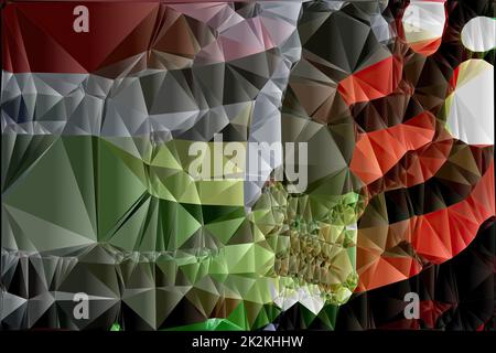 Kunstwerk aus abstrakter Komposition mit geometrischen Formen Stockfoto