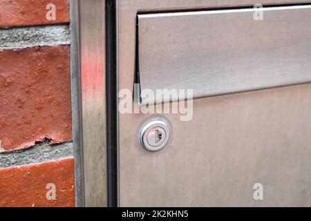 Detaillierte Nahaufnahme auf Metall- und Stahloberflächen. Stockfoto