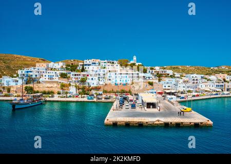 Adamantas Adamas Hafenstadt Milos Island, Griechenland Stockfoto