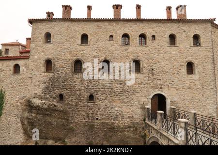 Der Eingangsbereich von St. Stephens Kloster, Meteora Stockfoto