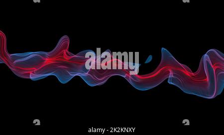 Abstract Digital Wave And Smoke Flow Hintergrund Stockfoto