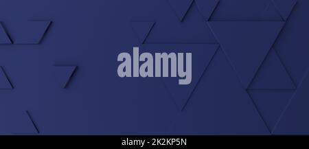 Abstrakter moderner dunkelblauer Dreieckshintergrund Stockfoto