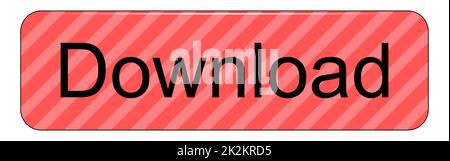 Download-Taste, pastellrot auf weißem Hintergrund - Abbildung Stockfoto