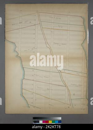 Kartografisch, Karten. 1868. Lionel Pincus und Prinzessin Firyal Map Division Seite 23: Begrenzt durch W. 177. Street, Harlem River, W.. 157. Street und Hudson River. Sackersdorff Farm Set. Stockfoto