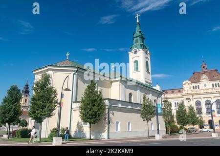 Oradea, Rumänien - 10. Juni 2022: St. Ladislaus Römisch-Katholische Kirche. Stockfoto