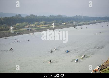 Racice, Tschechische Republik. 23. September 2022. 2022 Ruderweltmeisterschaften am 23. September 2022 in Racice, Tschechische Republik. Quelle: VIT Cerny/CTK Photo/Alamy Live News Stockfoto