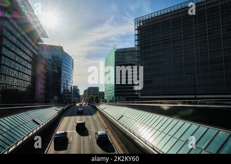 Verkehr in Brüssel Stockfoto